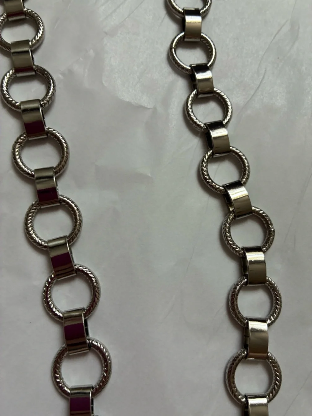 Chico’s Silver-Toned Chain Belt Adjustable